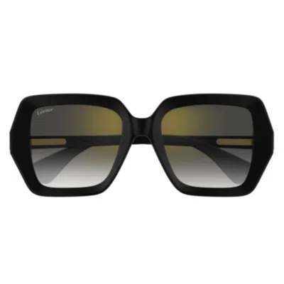 Cartier Ct0507s-001 Black-black-grey In Multi