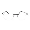Cartier Ct0512o Santos De  003 Ruthenium Glasses In Gray