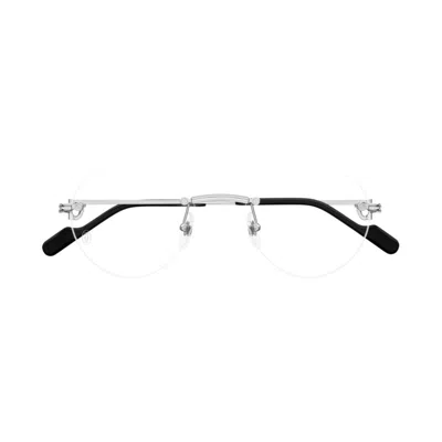 Cartier Ct0514o-002 Silver-silver-transparent In Multi