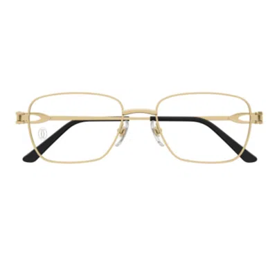 Cartier Ct0519o001 Gold Gold Transparent In Gold-gold-transparent