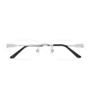 Cartier Rectangular Frameless Glasses In Silver