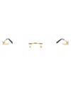 Cartier Round Optical Glasses, 52mm In Gold Gold Transparent