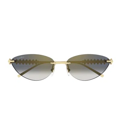 Cartier Ct0543s Clash De Sunglasses In Green