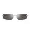 Cartier Rimless Metal Rectangle Sunglasses