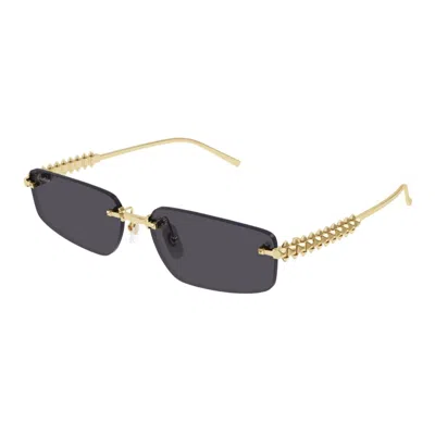Cartier Ct0544s-002gold-gold-smoke In Black