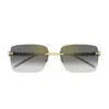 Cartier Ct0545s Clash De  001 Gold Grey Sunglasses In Green