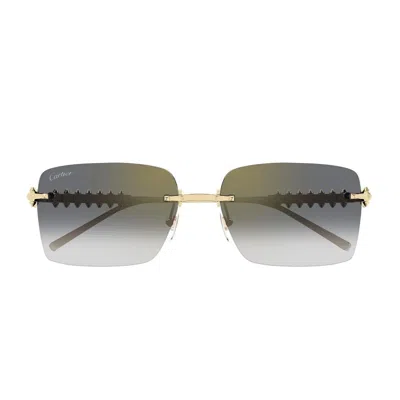 Cartier Ct0545s Clash De Sunglasses In Gold