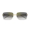 Cartier Ct0545s Clash De  001 Gold Grey Sunglasses In Gold