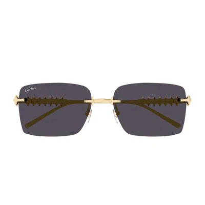 Cartier Ct0545s Clash De Sunglasses In Gold
