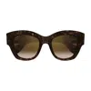 Cartier Ct0547s Panthère C De  002 Havana Brown Sunglasses