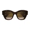 Cartier Ct0547s Panthère C De  002 Havana Brown Sunglasses In Brown
