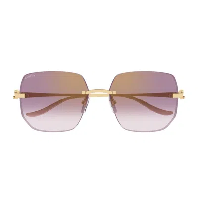 Cartier Ct0549s Panthere De Sunglasses In Gold