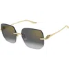 Cartier Ct0549s001 Gold Gold Grey In Multi