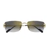 Cartier Men's Ct0550sm Metal Rectangle Sunglasses In Gray