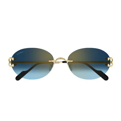 Cartier Ct0551s Décor C Classique Sunglasses In Blue