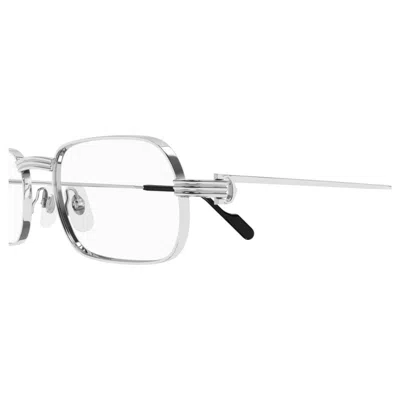 Cartier Ct0556o-002silver-silver-transparent In Metallic