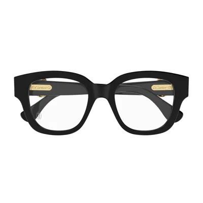 Cartier Ct0566o Panthère C De Eyeglasses In Black