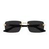 Cartier Rectangle-frame Sunglasses In Black