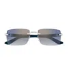 Cartier Rectangle-frame Sunglasses In Blue