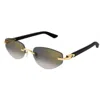 Cartier Ct0580s001 Gold Black Grey In Multi
