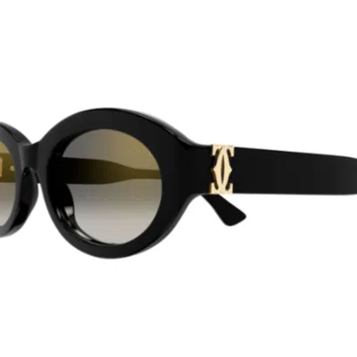 Cartier Ct0588s001 Black Black Grey