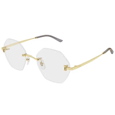 Cartier Ct0593o001 Gold Gold Transparent In Multi