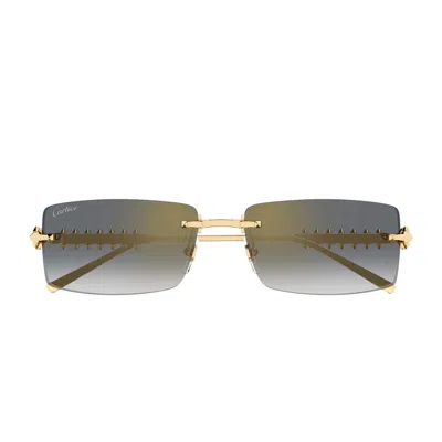 Cartier Ct0604s Clash De Sunglasses In Gold