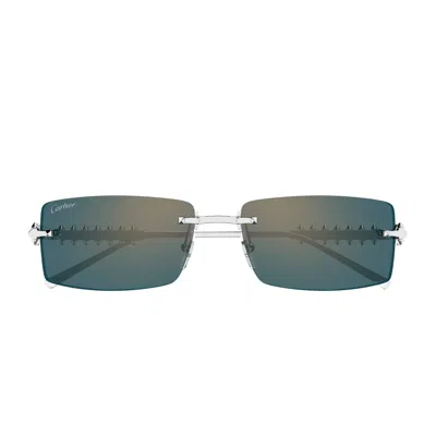 Cartier Ct0604s Clash De Sunglasses In Metallic