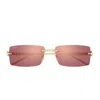 Cartier Ct0604s Clash De Sunglasses In Gold