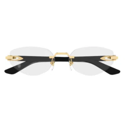 Cartier Ct0609o001 Gold Black Transparen