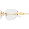 Cartier Ct0609o003 Gold Ivory Transparen In White