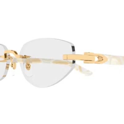 Cartier Ct0609o003 Gold Ivory Transparen In White