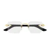 Cartier Rectangle-frame Glasses In Gold