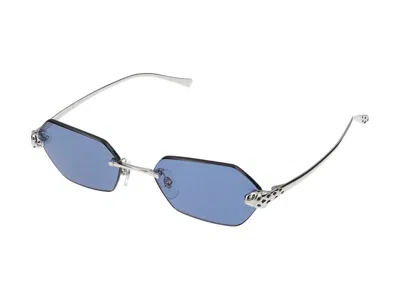 Cartier Ct0636s Rimless Metal Sunglasses In Silver