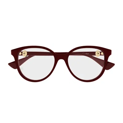 Cartier Ct0643o C De  003 Burgundy Glasses