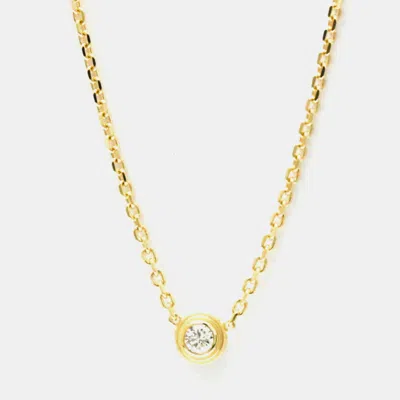 Pre-owned Cartier D'amour 18k Pink Gold Diamond Necklace
