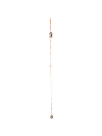 Pre-owned Cartier D'amour 18k Rose Gold And Diamond Small Bracelet In Pink