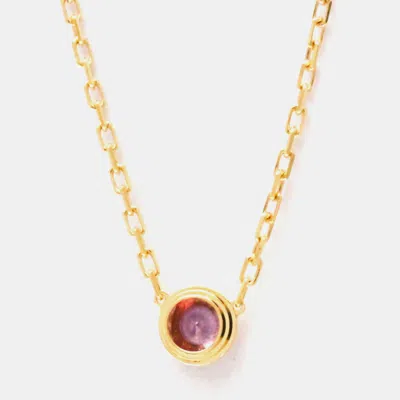 Pre-owned Cartier D'amour 18k Rose Gold And Sapphire Pendant Necklace