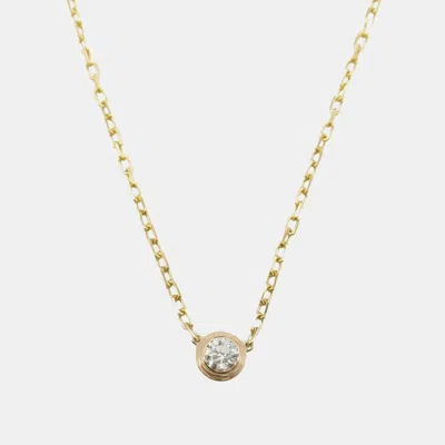 Pre-owned Cartier D'amour 18k Rose Gold Diamond Necklace