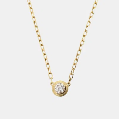 Pre-owned Cartier D'amour 18k Yellow Gold And Diamond Pendant Necklace