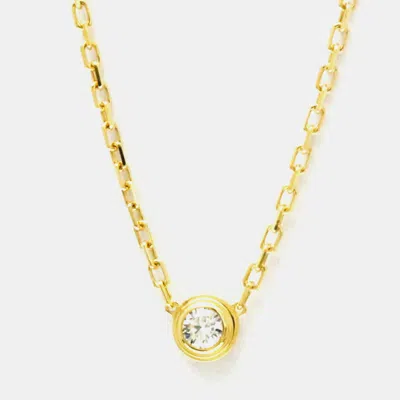 Pre-owned Cartier D'amour 18k Yellow Gold Diamond Necklace