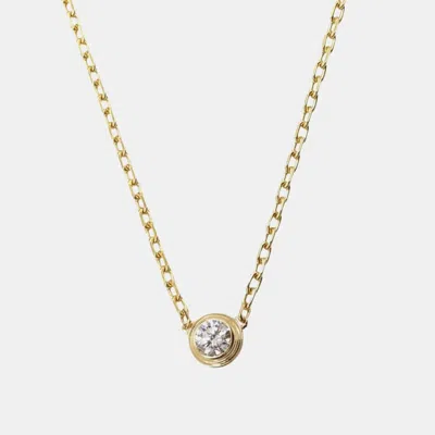 Pre-owned Cartier D'amour 18k Yellow Gold Diamond Necklace