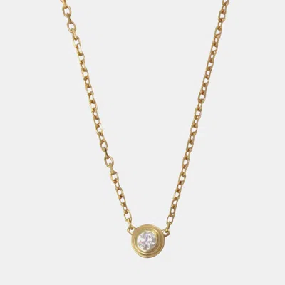 Pre-owned Cartier D'amour Diamond 18k Pink Gold Necklace