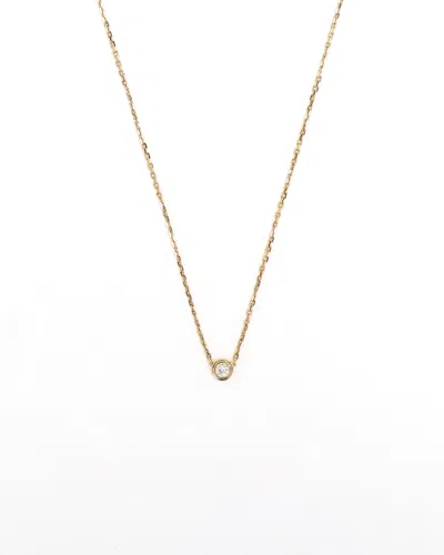 Cartier D'amour Diamond Necklace, Mini Model In Gold