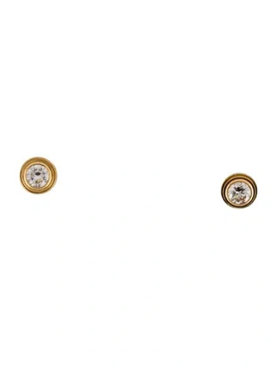 Pre-owned Cartier D'amour Stud Earrings, 2 Diamonds, Small Model In Multi