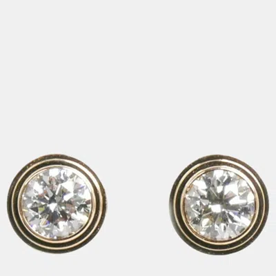 Pre-owned Cartier D'amour Stud Earrings In Gold