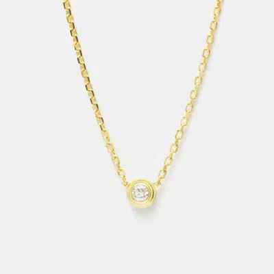 Pre-owned Cartier D'amour Xs 18k Yellow Gold Diamond Necklace