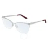 Cartier Demo Cat Eye Ladies Eyeglasses Ct0125o 003 54 In Metallic