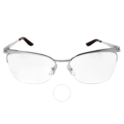 Cartier Demo Cat Eye Ladies Eyeglasses Ct0125o 006 56 In Metallic