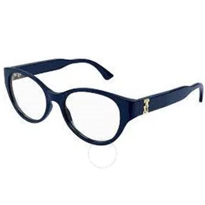 Cartier Demo Cat Eye Ladies Eyeglasses Ct0315o 004 53 In Blue